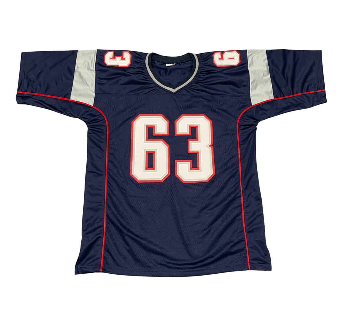 Joe Andruzzi Signed Patriots Custom Jersey w/ 3 SB Champ Beckett Witness BAS COA