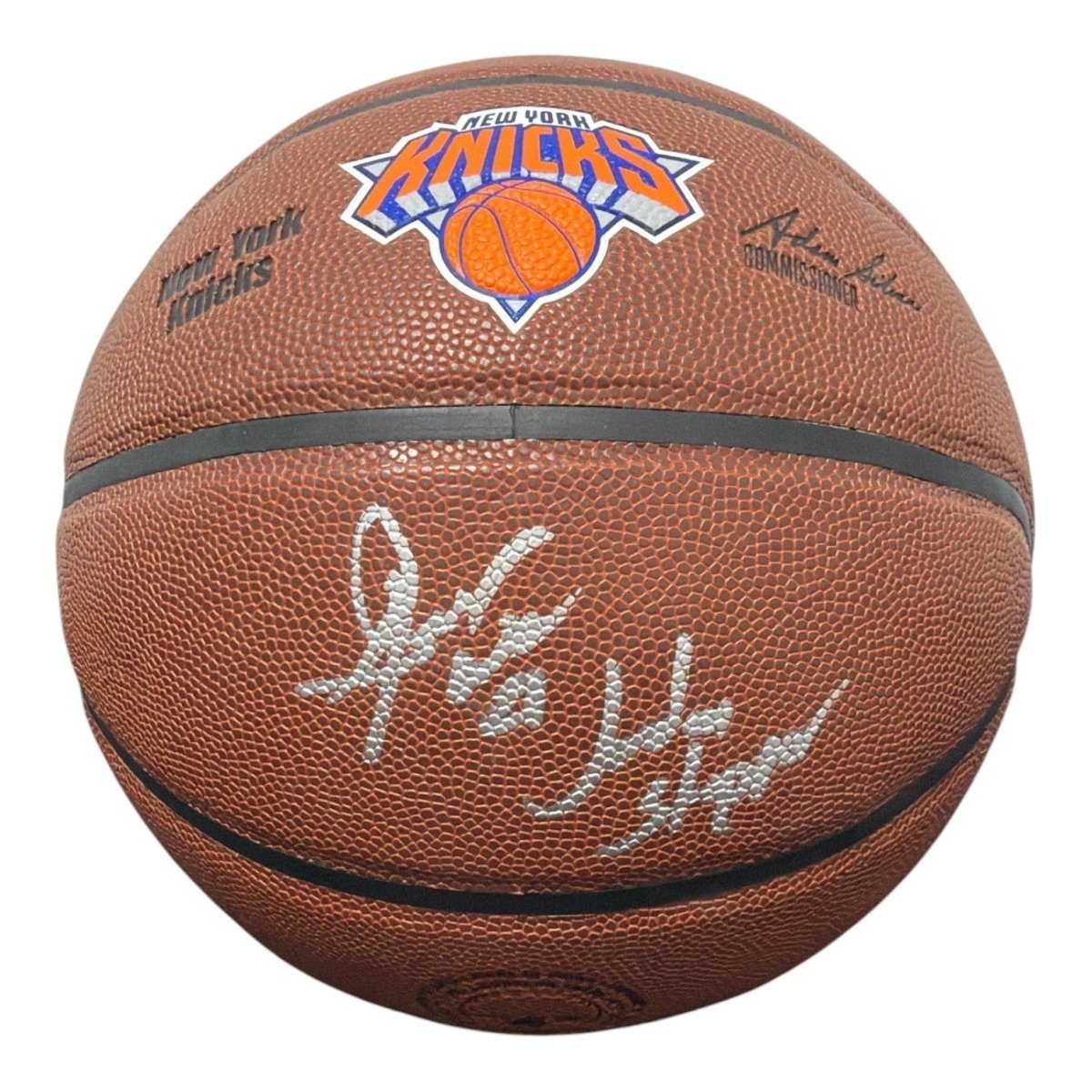 Gerald Wilkins Signed Autographed Knicks Basketball w/ Jordan Stopper JSA W COA