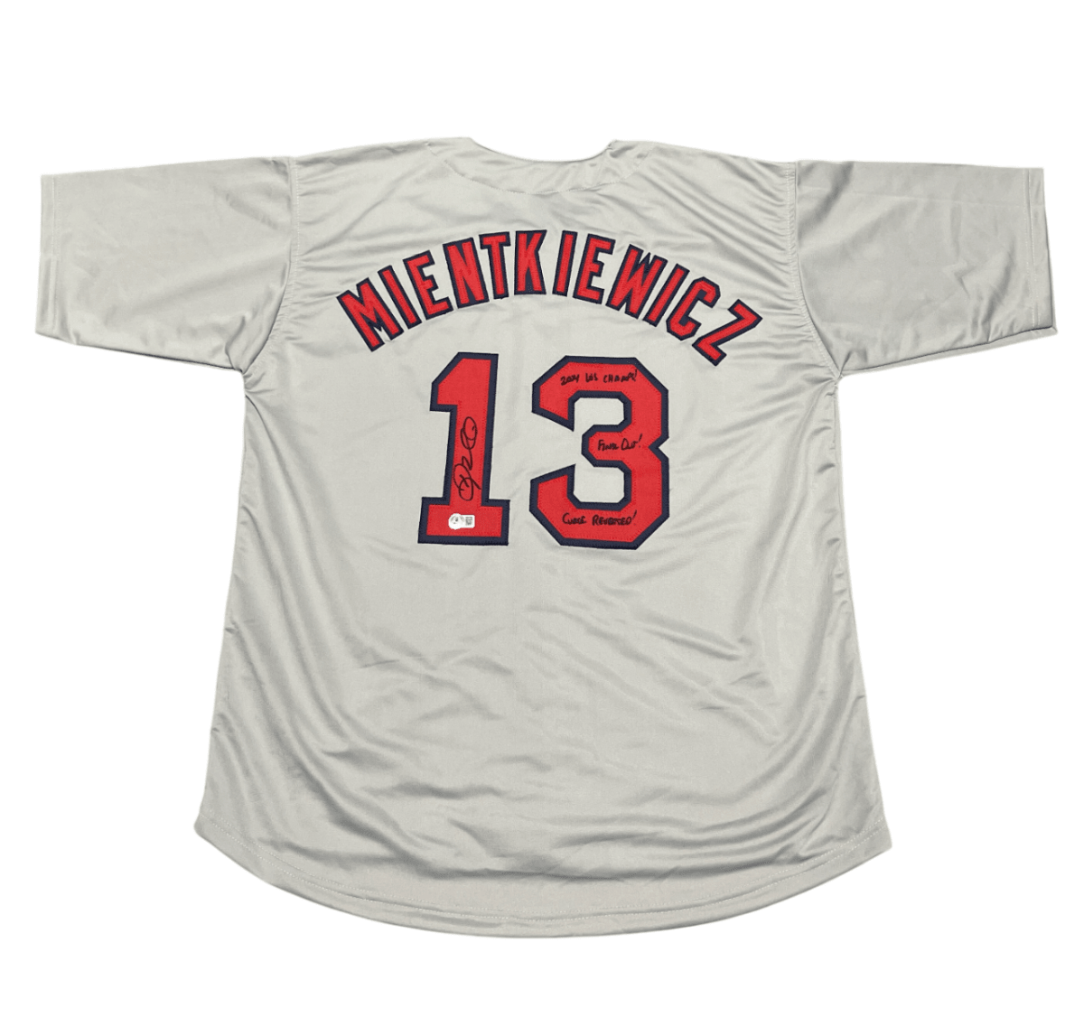 Doug Mientkiewicz Signed Boston Red Sox Custom Jersey w/ 3 Insc Beckett BAS COA