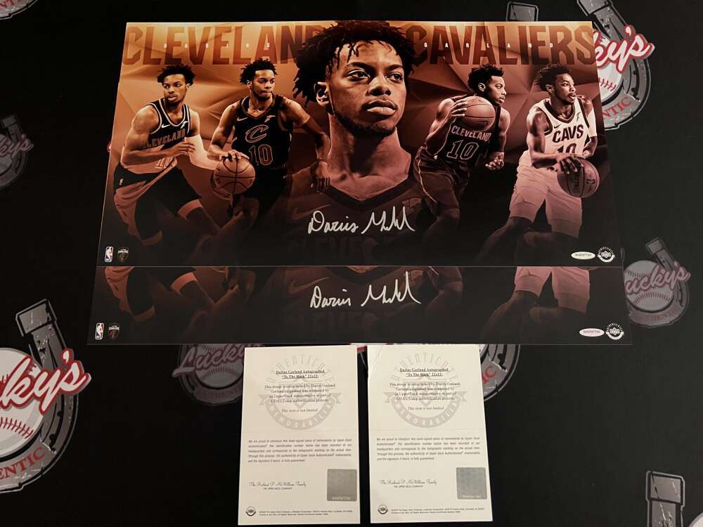 Darius Garland Signed 22x12 Photo To The Rack Upper Deck UDA COA Cavaliers