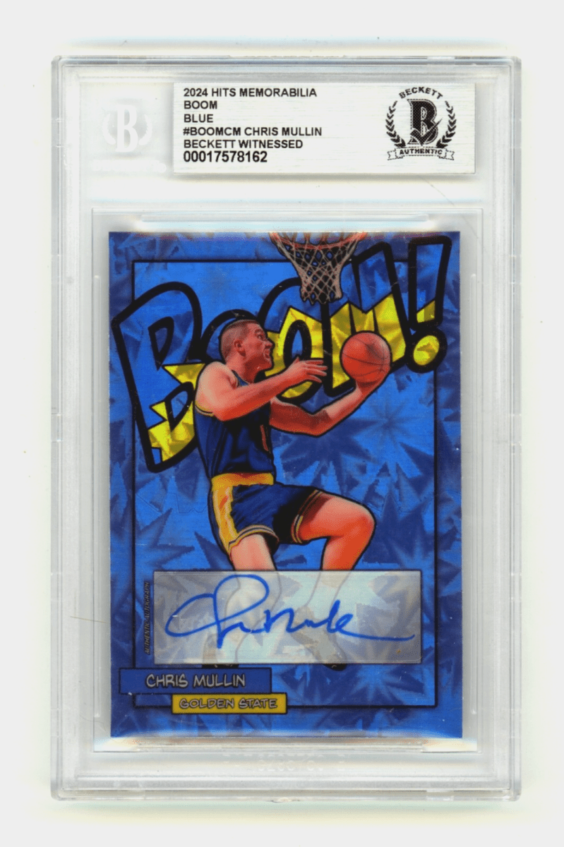 Chris Mullin 2024 Hits Memorabilia BOOM Blue /5 Signed BGS BAS Auto Golden State