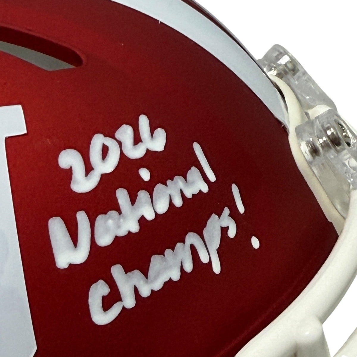D'Angelo Ponds Signed Indiana Mini Helmet w/ 2026 National Champs! JSA Wit COA