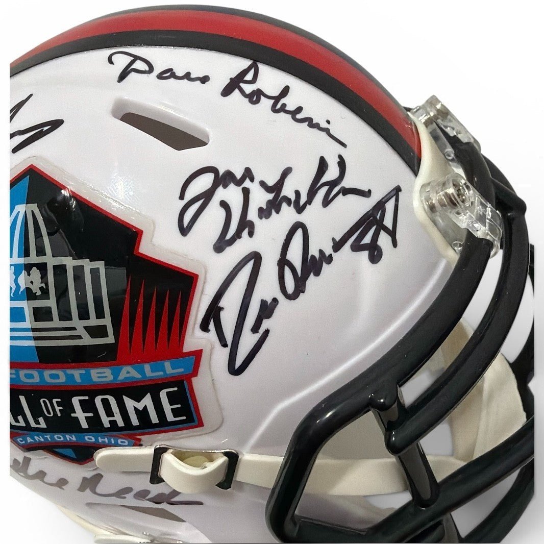 NFL Hall of Fame Multi Signed HOF Logo Mini Helmet w/ 15 Autos Beckett W BAS COA