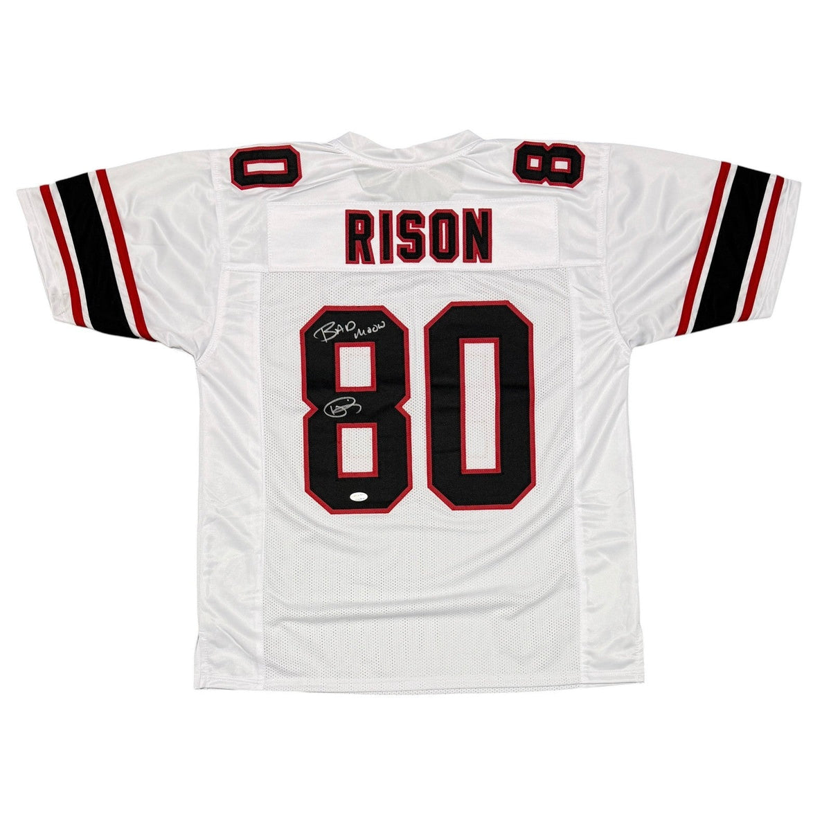 Andre Rison Signed Atlanta Falcons Custom Jersey w/ Bad Moon JSA Witness COA
