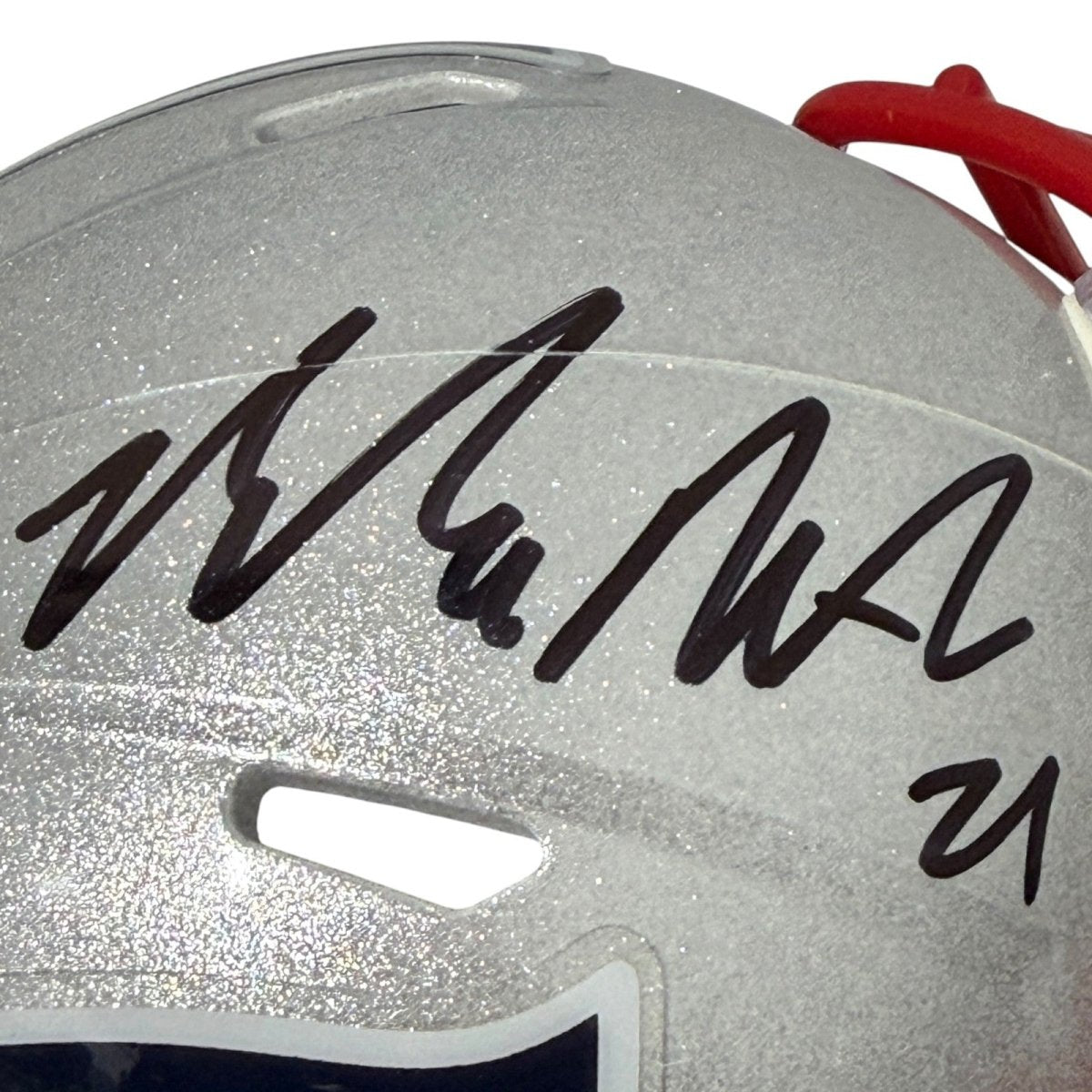 Malcolm Butler Signed New England Patriots Speed Mini Helmet JSA Witness COA