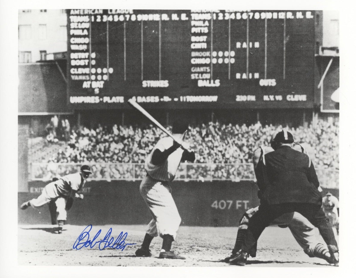 Bob Feller Signed Autographed Cleveland Indians 8x10 Photo LSCM COA #3