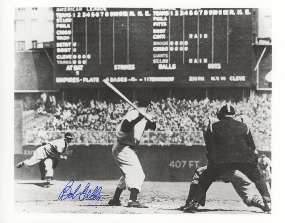 Bob Feller Signed Autographed Cleveland Indians 8x10 Photo LSCM COA #3