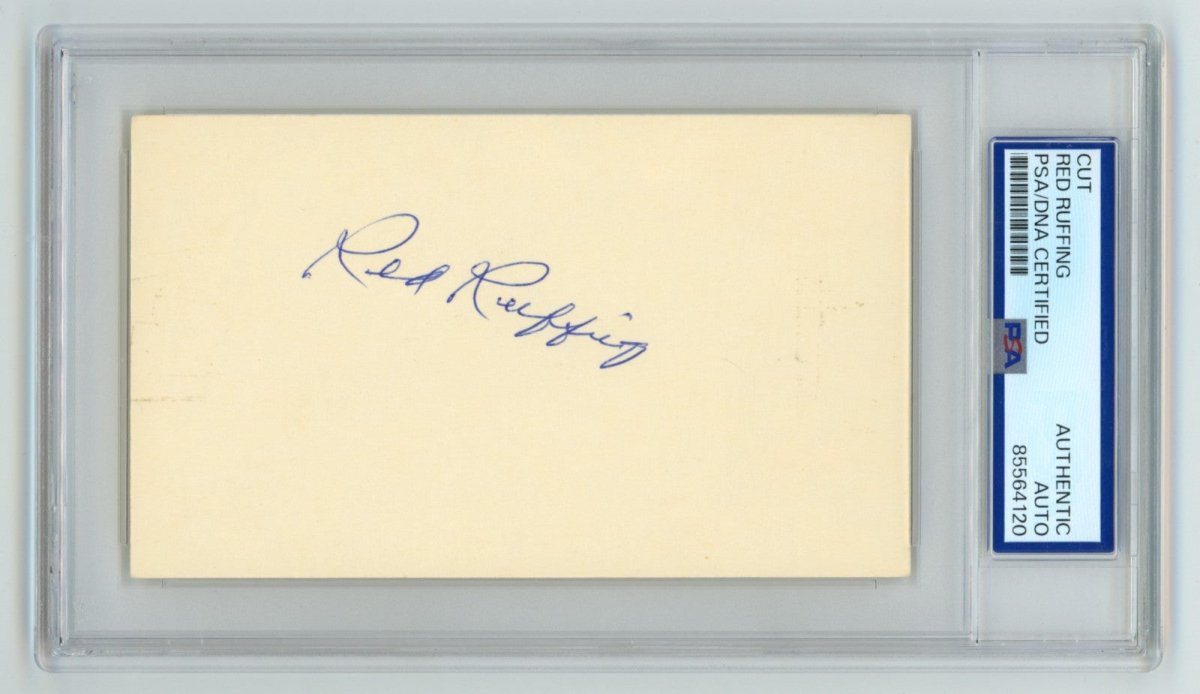 Red Ruffing Signed Autographed 3x5 Index Card Cut PSA DNA Auto NY Yankees A