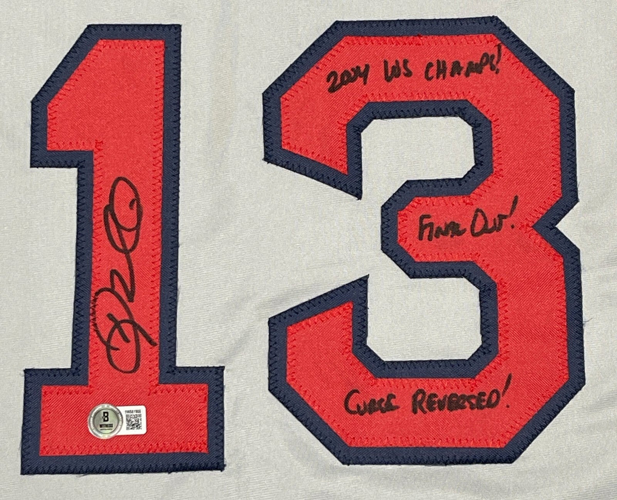 Doug Mientkiewicz Signed Boston Red Sox Custom Jersey w/ 3 Insc Beckett BAS COA