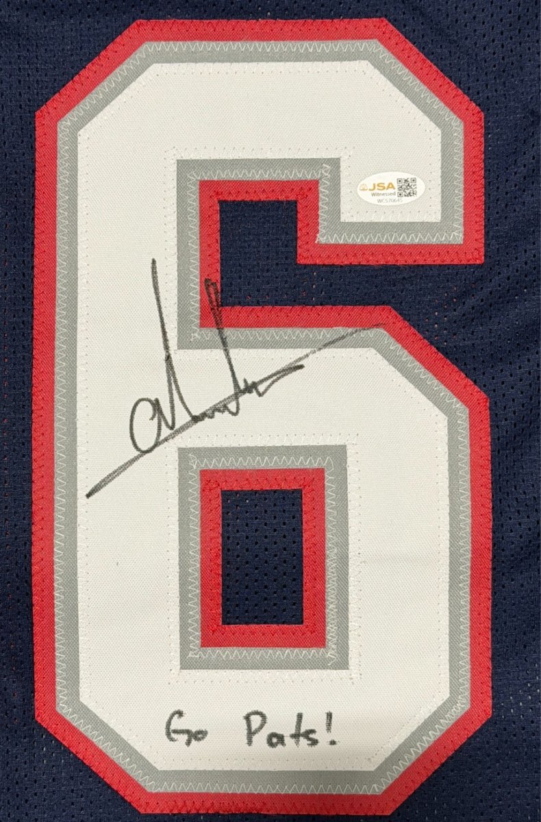 Andres Borregales Signed New England Patriots Custom Jersey w/ Go Pats JSA W COA
