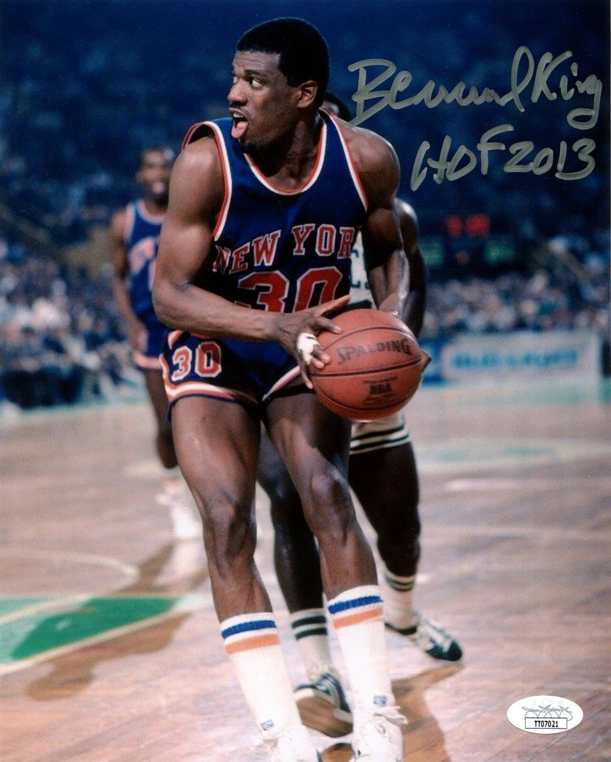 Bernard King Signed New York Knicks 8x10 Photo w/ HOF 2013 JSA COA #6