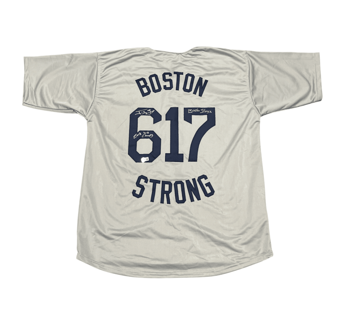 Jonny Gomes Signed Boston Strong Custom Jersey w/ 2 Ins Beckett Witness BAS COA