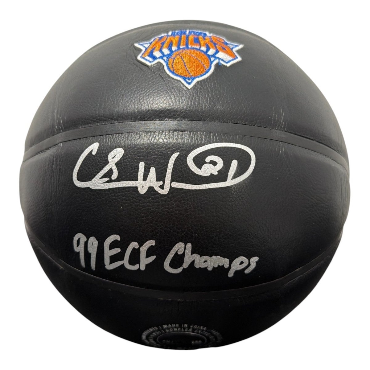 Charlie Ward Signed Black Knicks Wilson NBA Basketball w 99 ECF Champs JSA W COA
