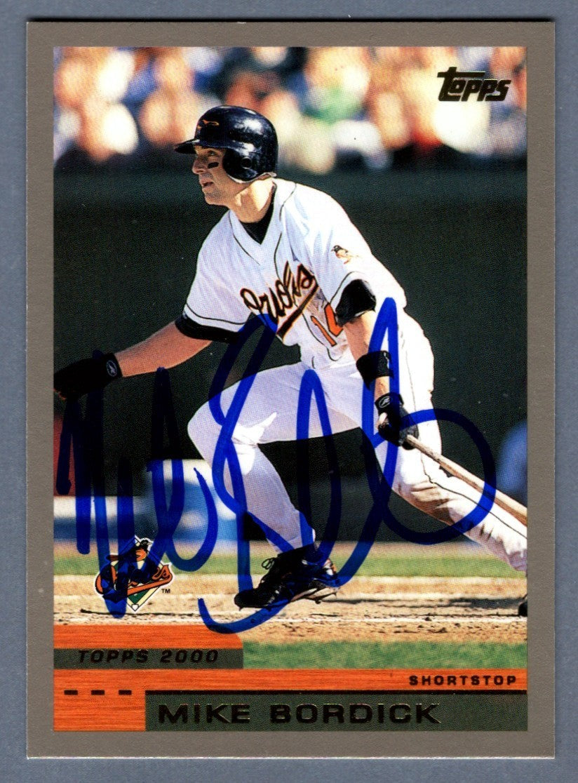 Mike Bordick Signed Autographed 1999 Topps #172 LSCM COA Baltimore Orioles