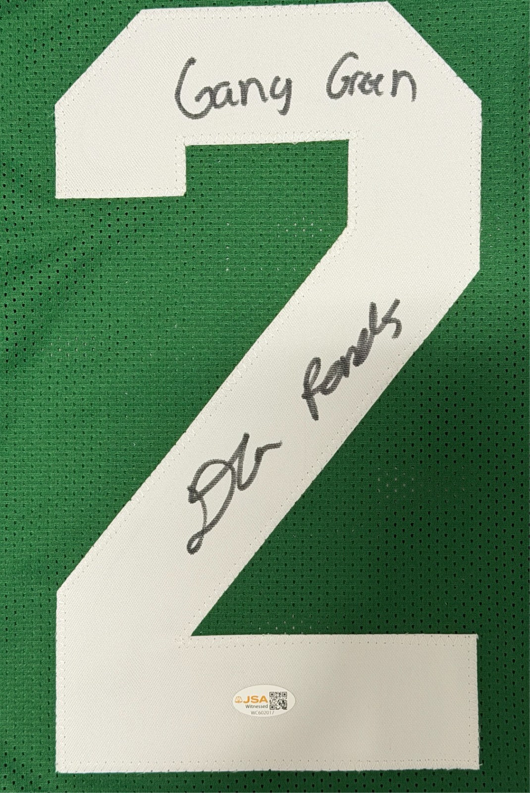 D'Angelo Ponds Signed New York Jets Custom w/ Gang Green Jersey JSA Witness COA
