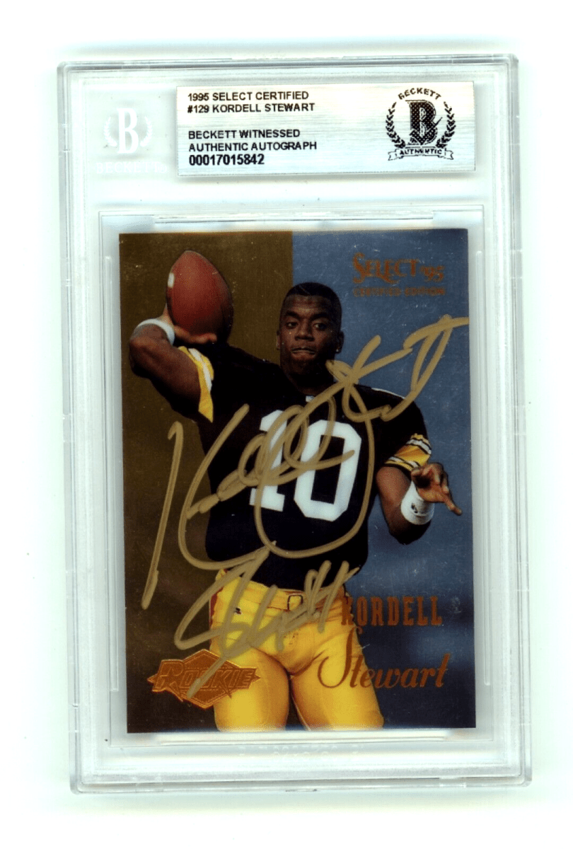 Kordell Stewart 1995 Select Certified 129 Slash Ins RC Signed BGS Authentic Auto