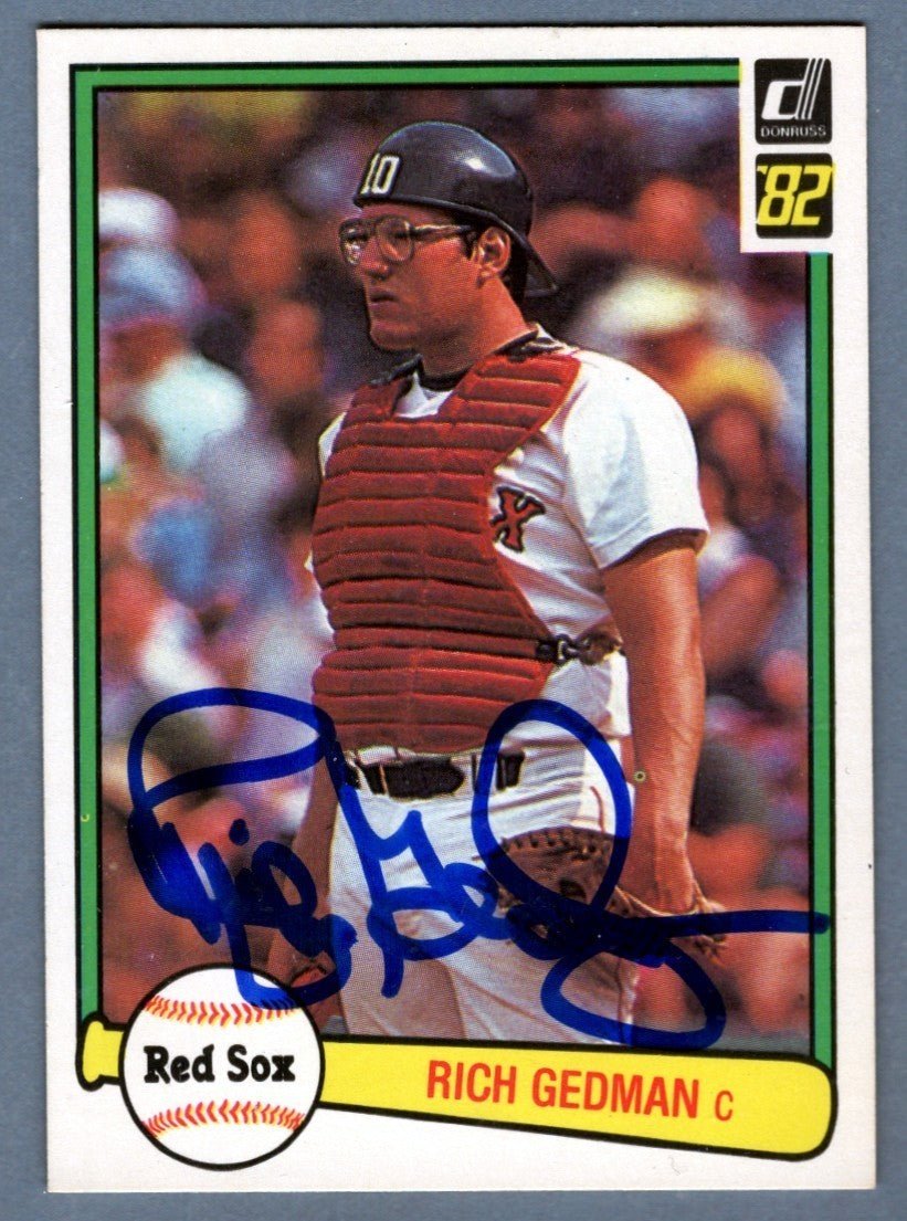Rich Gedman Signed Autographed 1982 Donruss #512 Rookie RC LSCM COA Red Sox