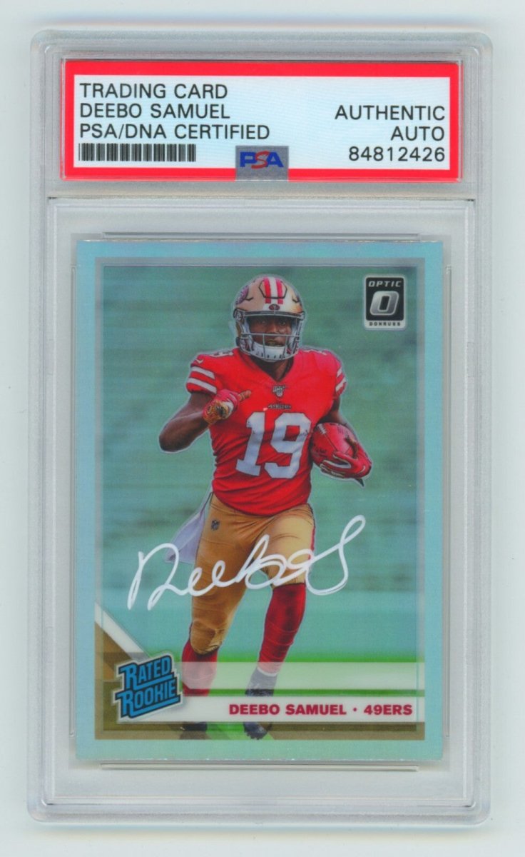 Deebo Samuel 2019 Donruss Optic 167 Silver Prizm RC Auto PSA DNA Authentic 49ers