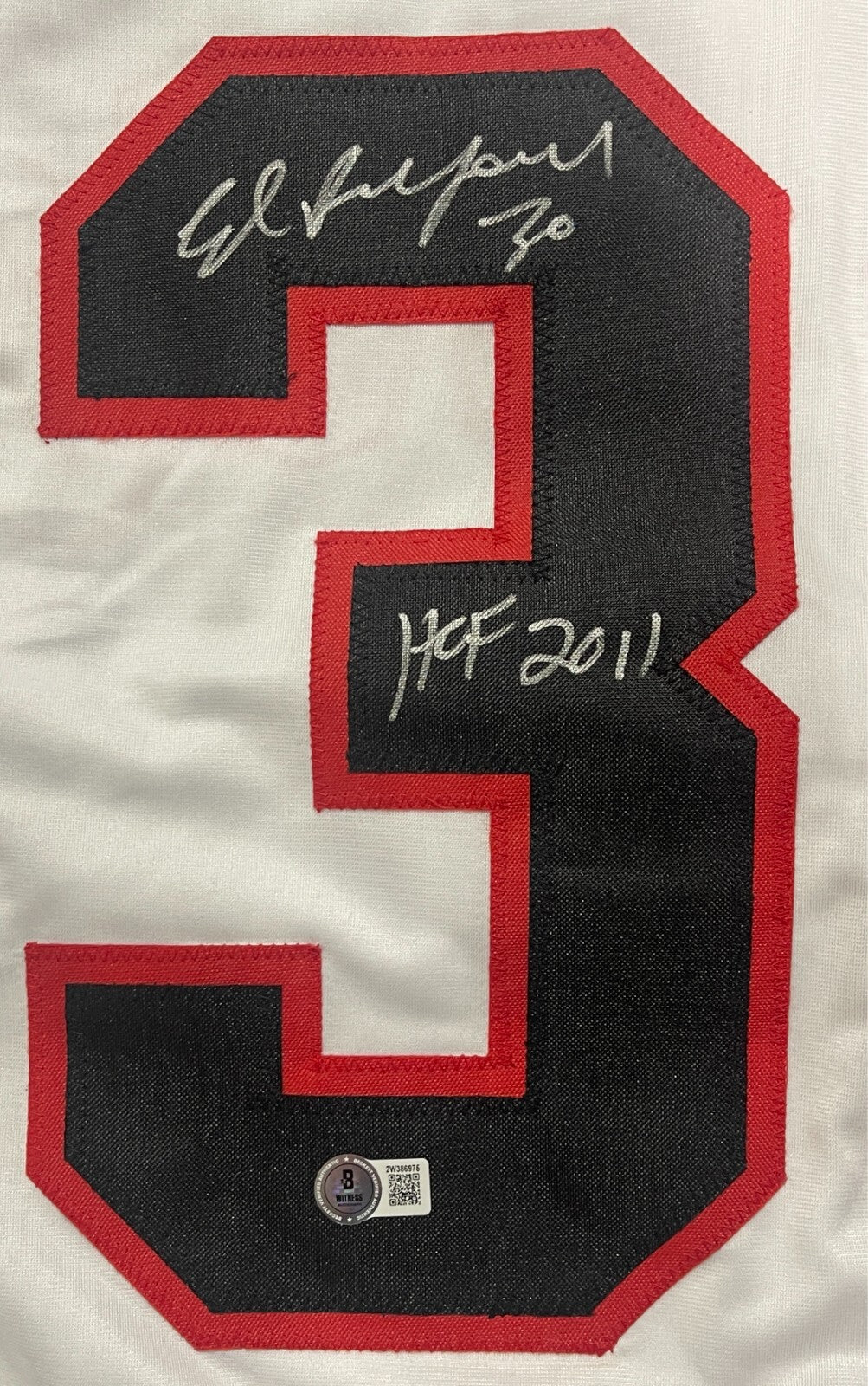 Ed Belfour Signed Chicago Blackhawks Custom Jersey w/ HOF 2011 Beckett W BAS COA