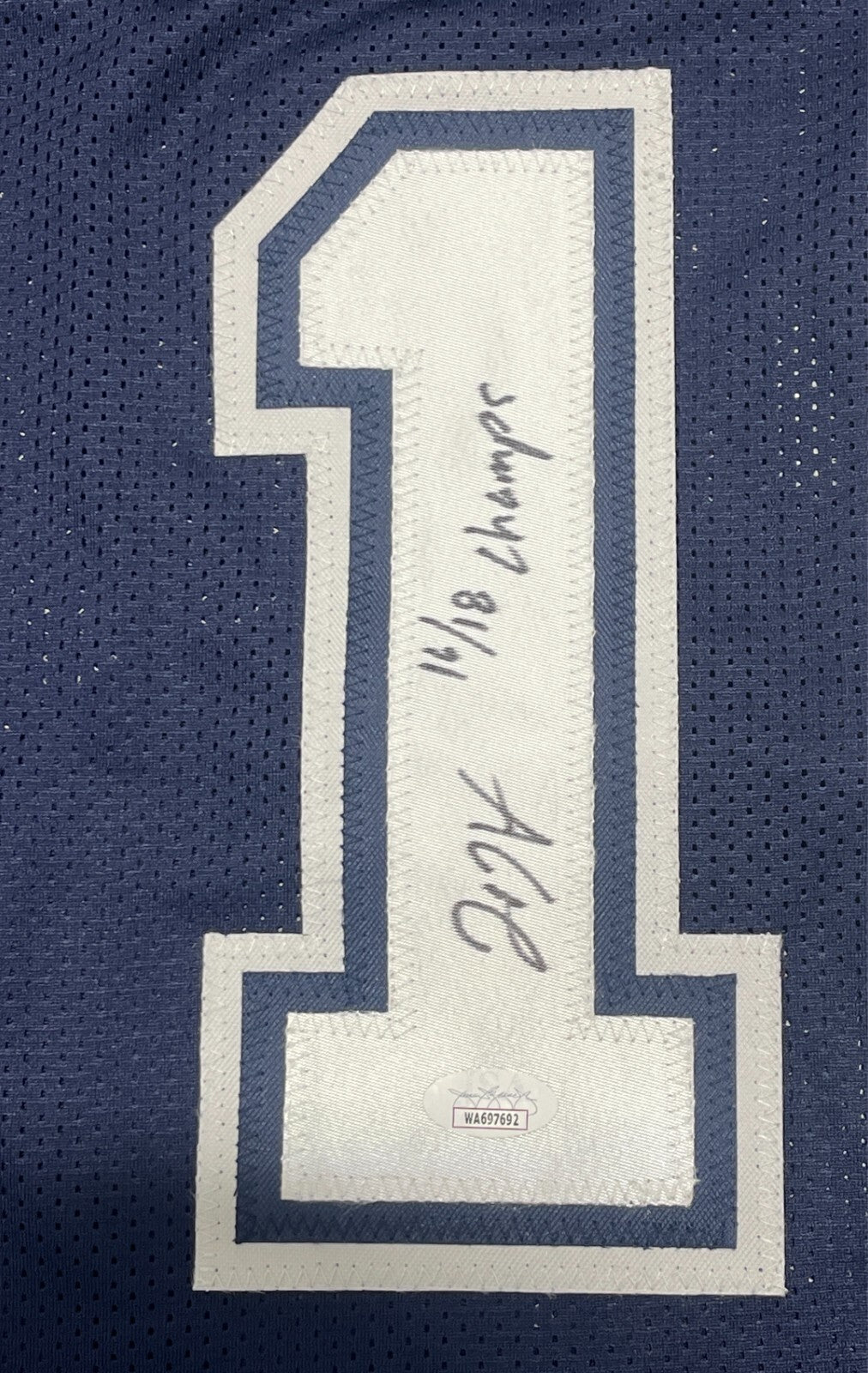Donte DiVincenzo Signed Villanova Custom Jersey w/ 16 &amp; 18 Champs JSA COA