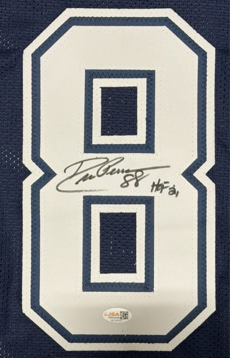 Drew Pearson Signed Dallas Cowboys Custom Jersey w/ HOF 21 JSA Witness COA