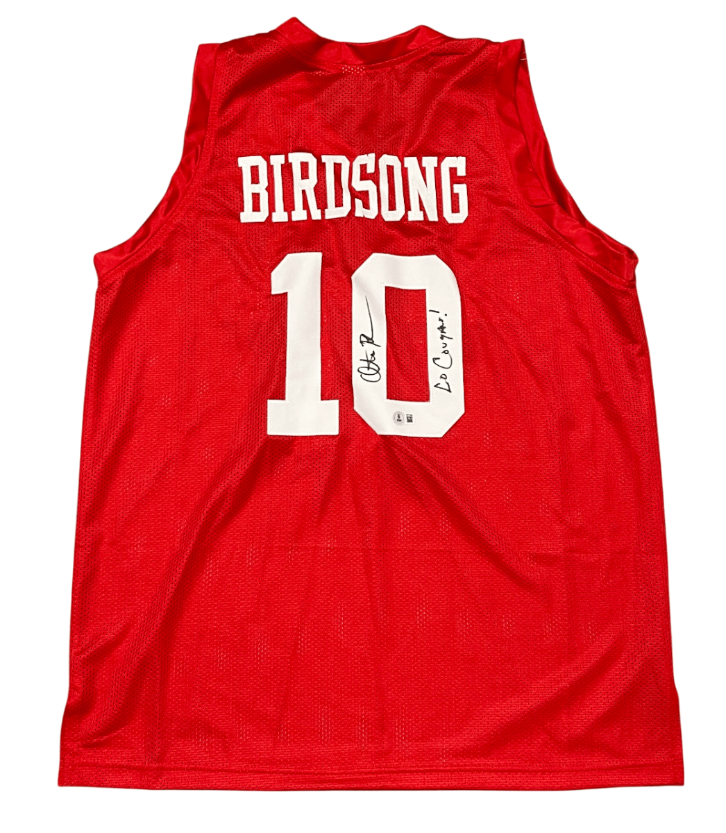 Otis Birdsong Signed Houston Custom Jersey GO Cougars! Beckett Witness BAS COA