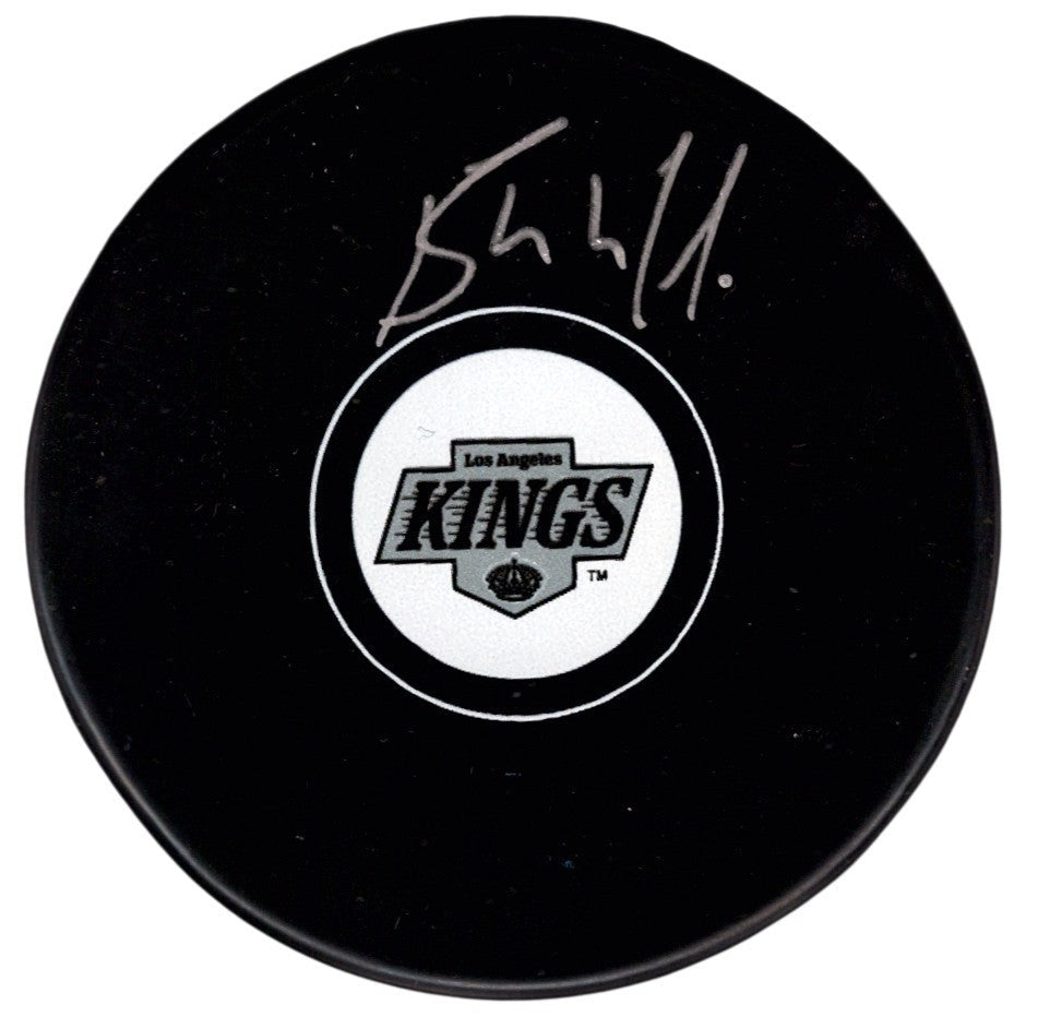 Bernie Nicholls Signed Autographed Los Angeles Kings Logo Puck JSA Witness COA