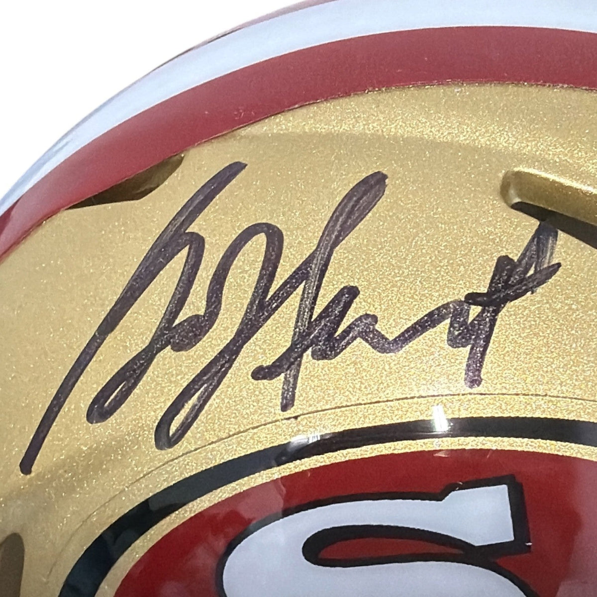 Garrison Hearst Signed San Francisco 49ers Mini Helmet Beckett Witness BAS COA
