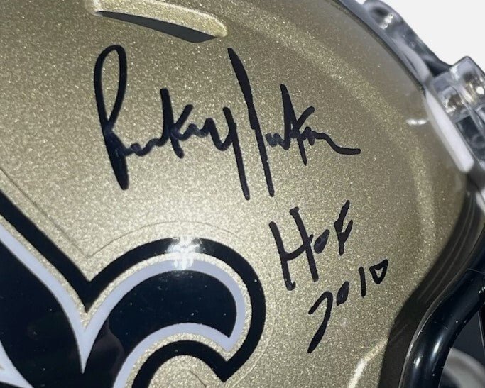 Rickey Jackson Signed Auto Speed Mini Helmet w/ HOF 2010 Beckett Wit BAS COA