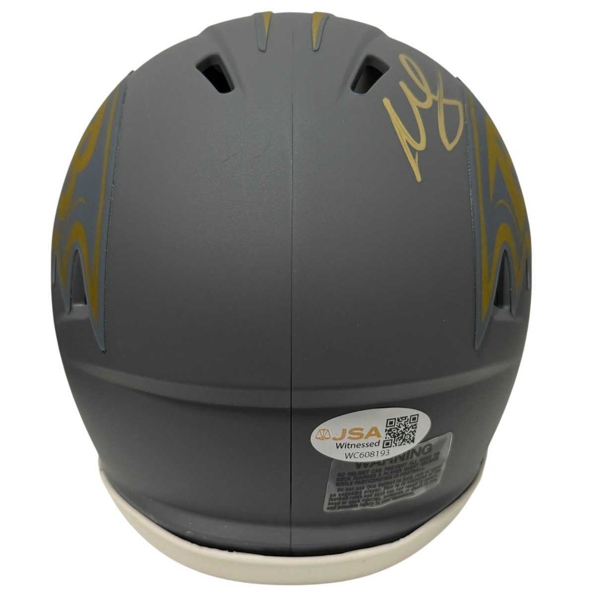 Willis McGahee Signed Baltimore Ravens Slate Mini Helmet JSA Witness COA