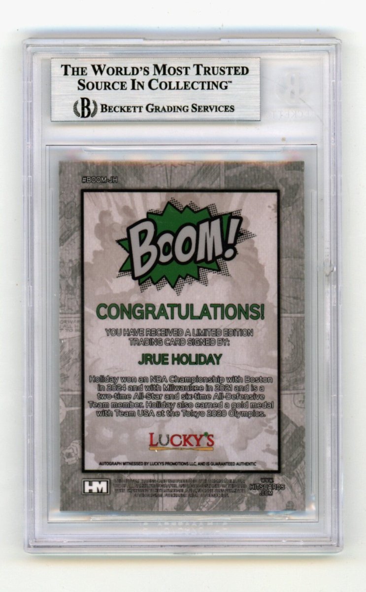 Jrue Holiday 2024 Hits Memorabilia BOOM Silver Signed BGS BAS Auto Boston