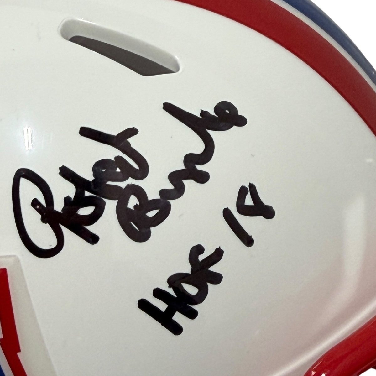 Robert Brazile Signed Houston Oilers TB Mini Helmet w/ HOF 18 JSA Witness COA