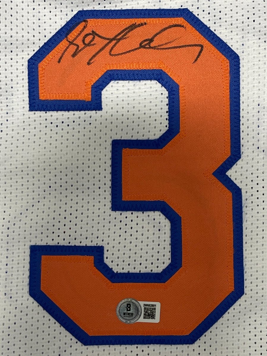 Stephon Marbury Signed New York Knicks Custom Jersey Beckett Witness BAS COA