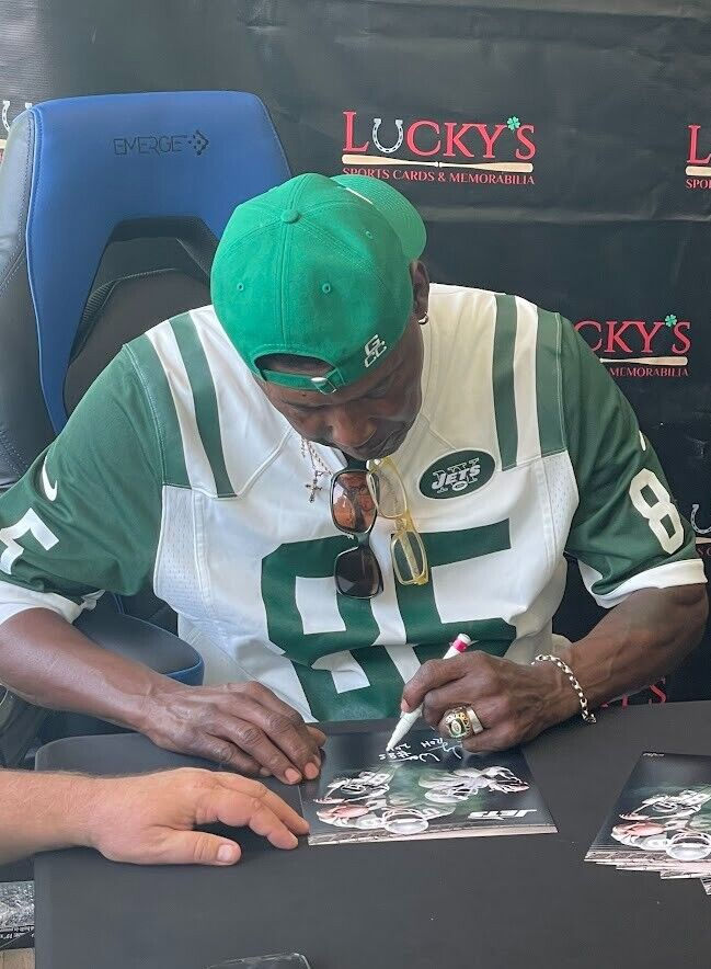Wesley Walker Signed  New York Jets 8x10 Photo w NYJ ROH 2012 LE /85 LSCM COA #5
