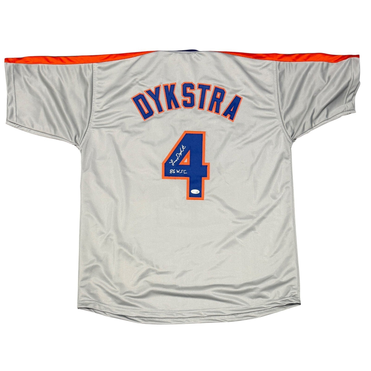 Lenny Dykstra Signed New York Mets Custom Jersey w/ 86 WSC JSA Witness COA