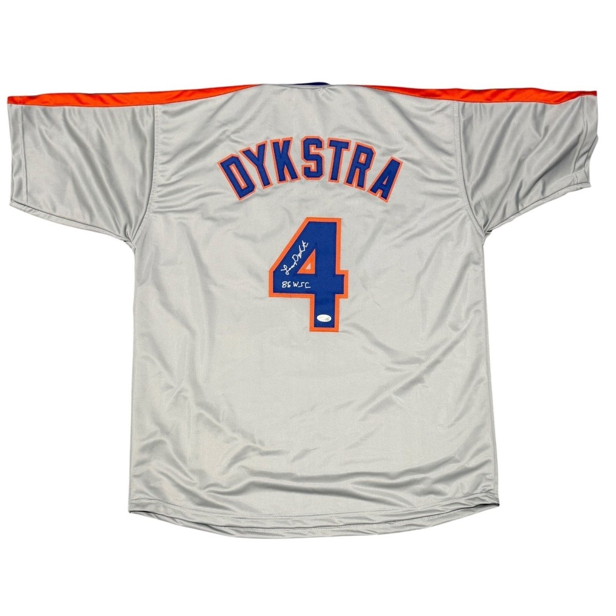 Lenny Dykstra Signed New York Mets Custom Jersey w/ 86 WSC JSA Witness COA