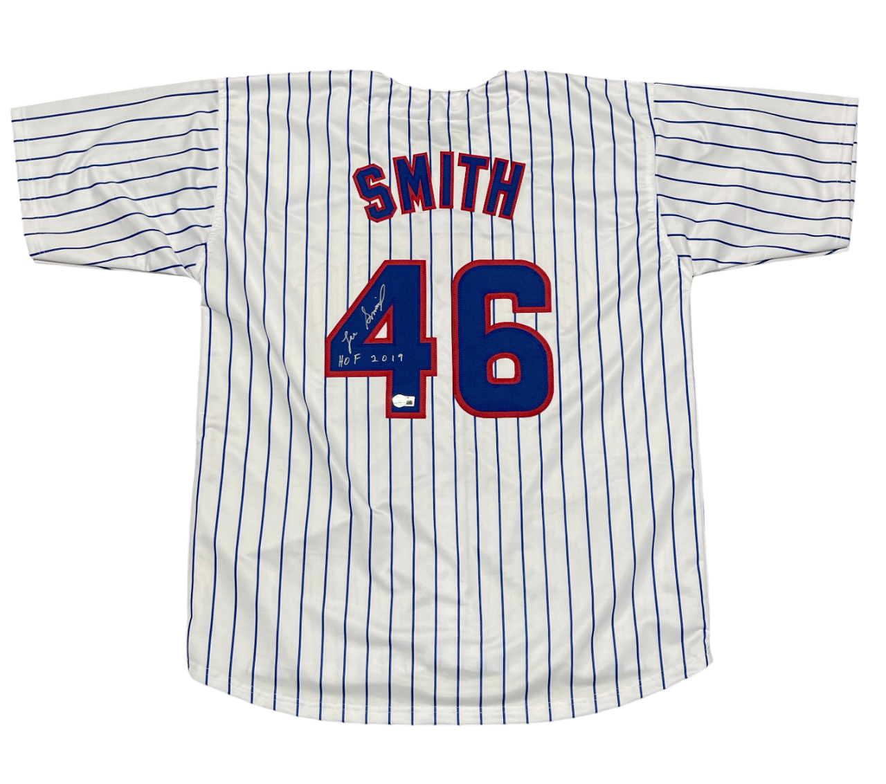 Lee Smith Signed Auto Chicago Cubs Jersey w/ HOF 2019 In Beckett Witness BAS COA