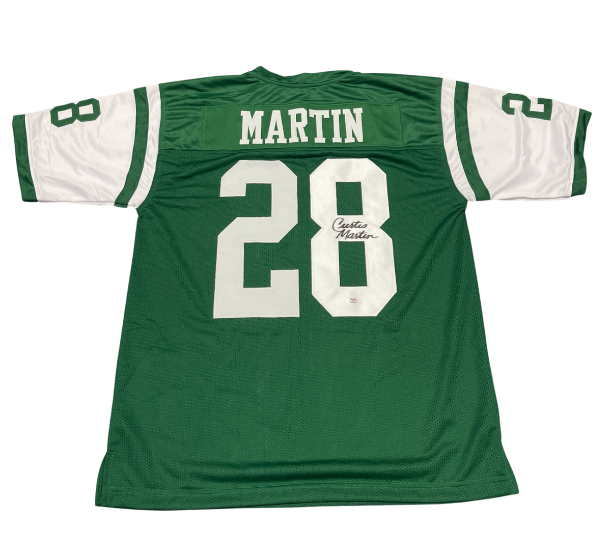 Curtis Martin Signed Autographed New York Jets Custom Green Jersey PSA COA