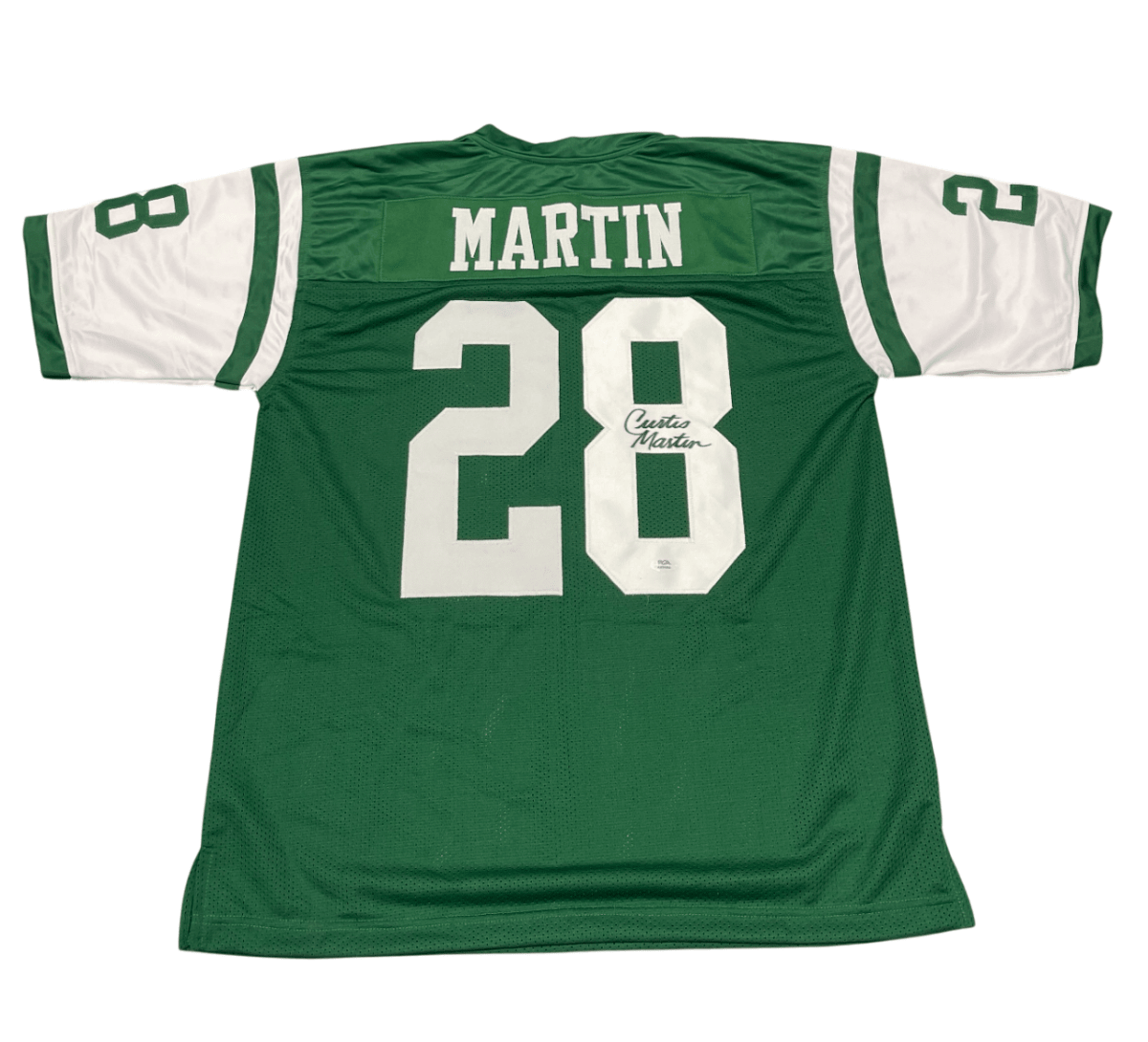 Curtis Martin Signed Autographed New York Jets Custom Green Jersey PSA COA
