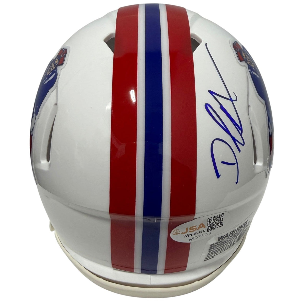 David Andrews Signed Patriots TB Mini Helmet w/ 2x SB Champ JSA Witness COA