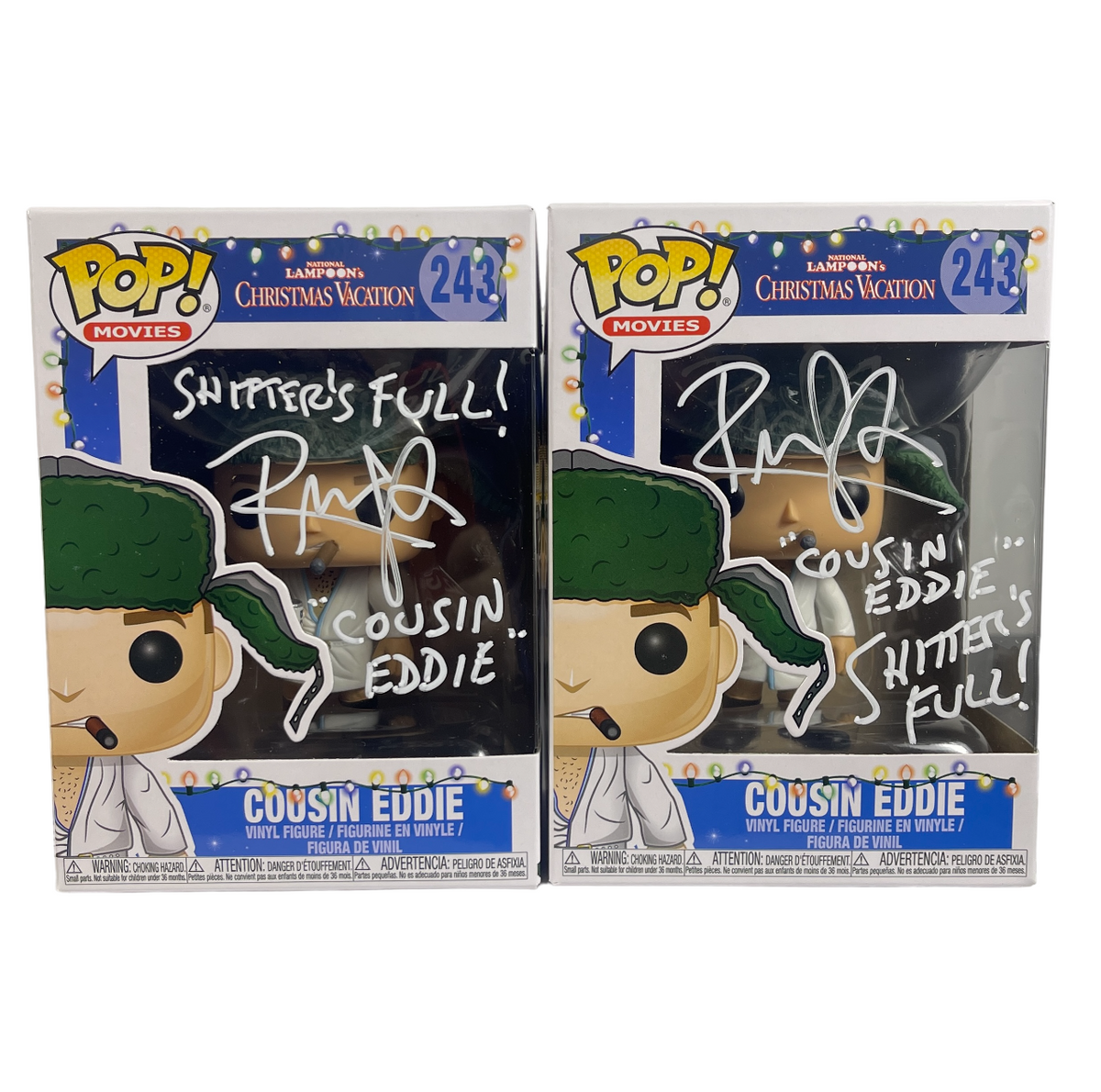 Randy Quaid Signed Auto Cousin Eddie Christmas Vacation Funko Pop 2 Insc BAS COA