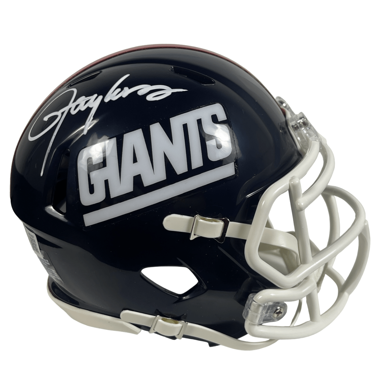 Lawrence Taylor Signed New York Giants TB Mini Helmet Beckett Witness BAS COA