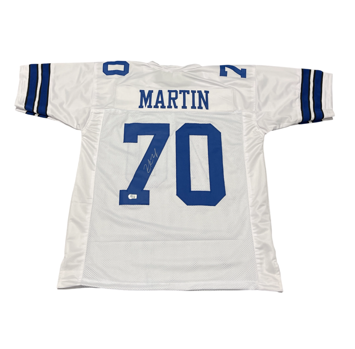 Zack Martin Signed Dallas Cowboys Custom White Jersey Beckett Witness BAS COA