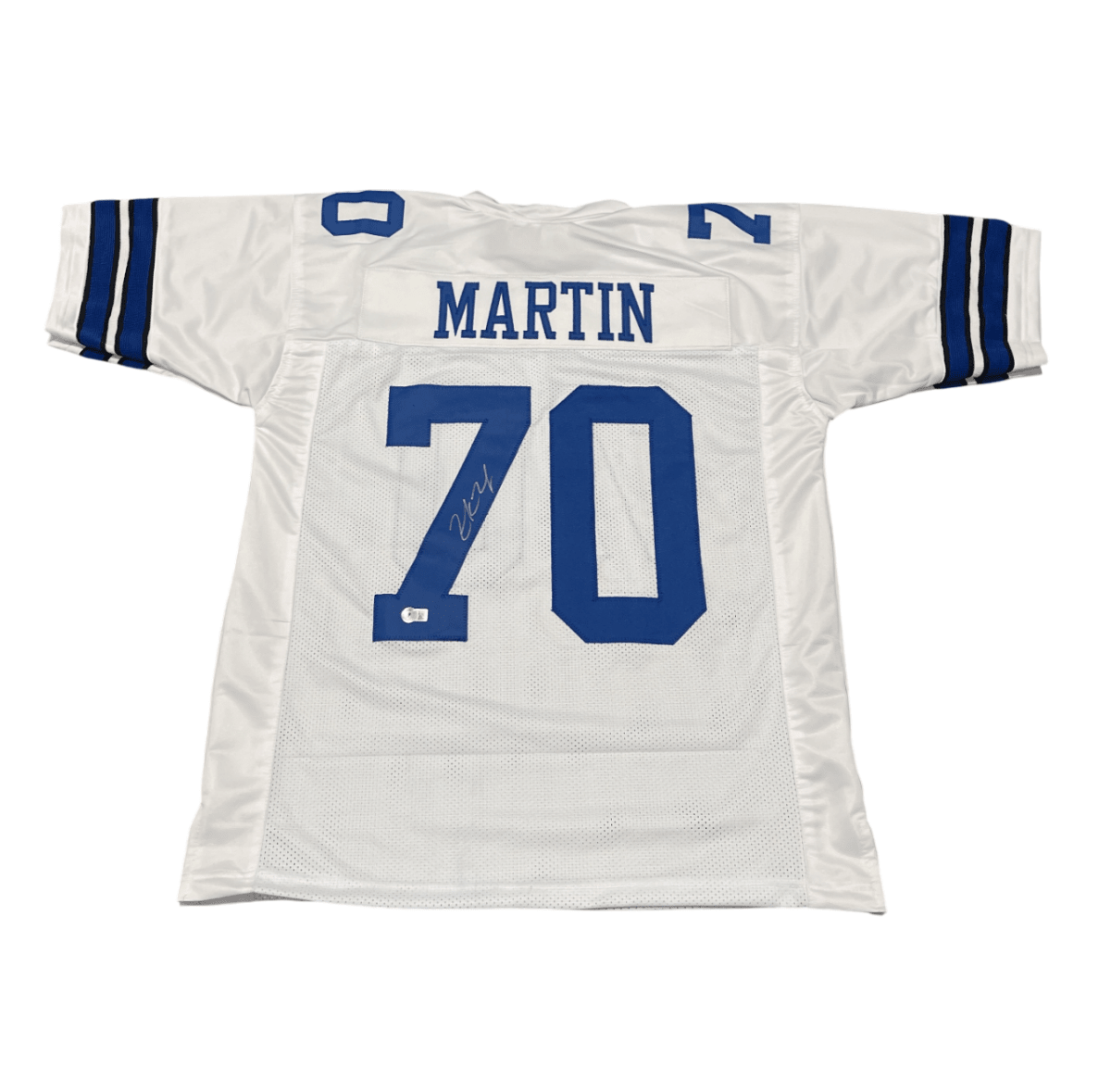 Zack Martin Signed Dallas Cowboys Custom White Jersey Beckett Witness BAS COA