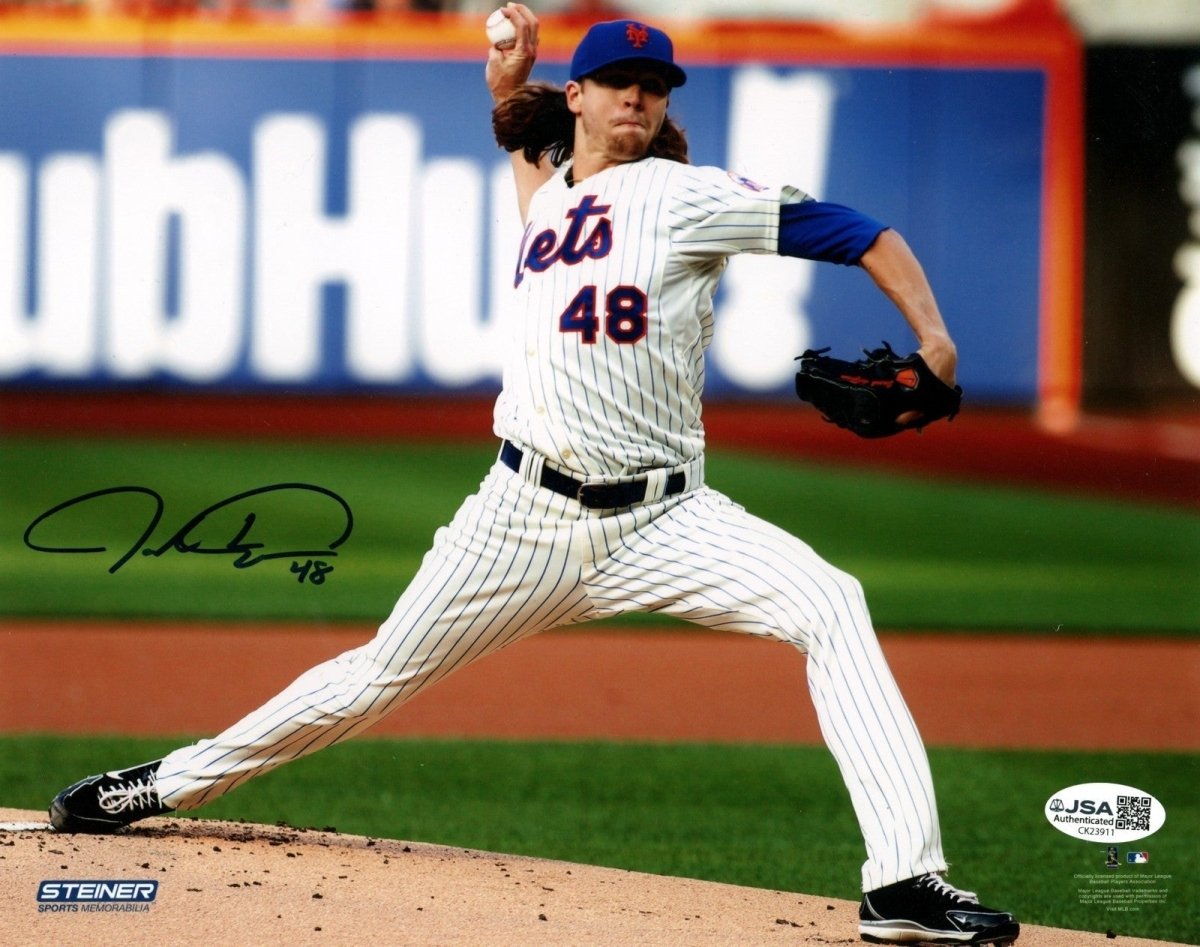 Jacob DeGrom Signed Autographed New York Mets Steiner 8x10 Photo JSA COA