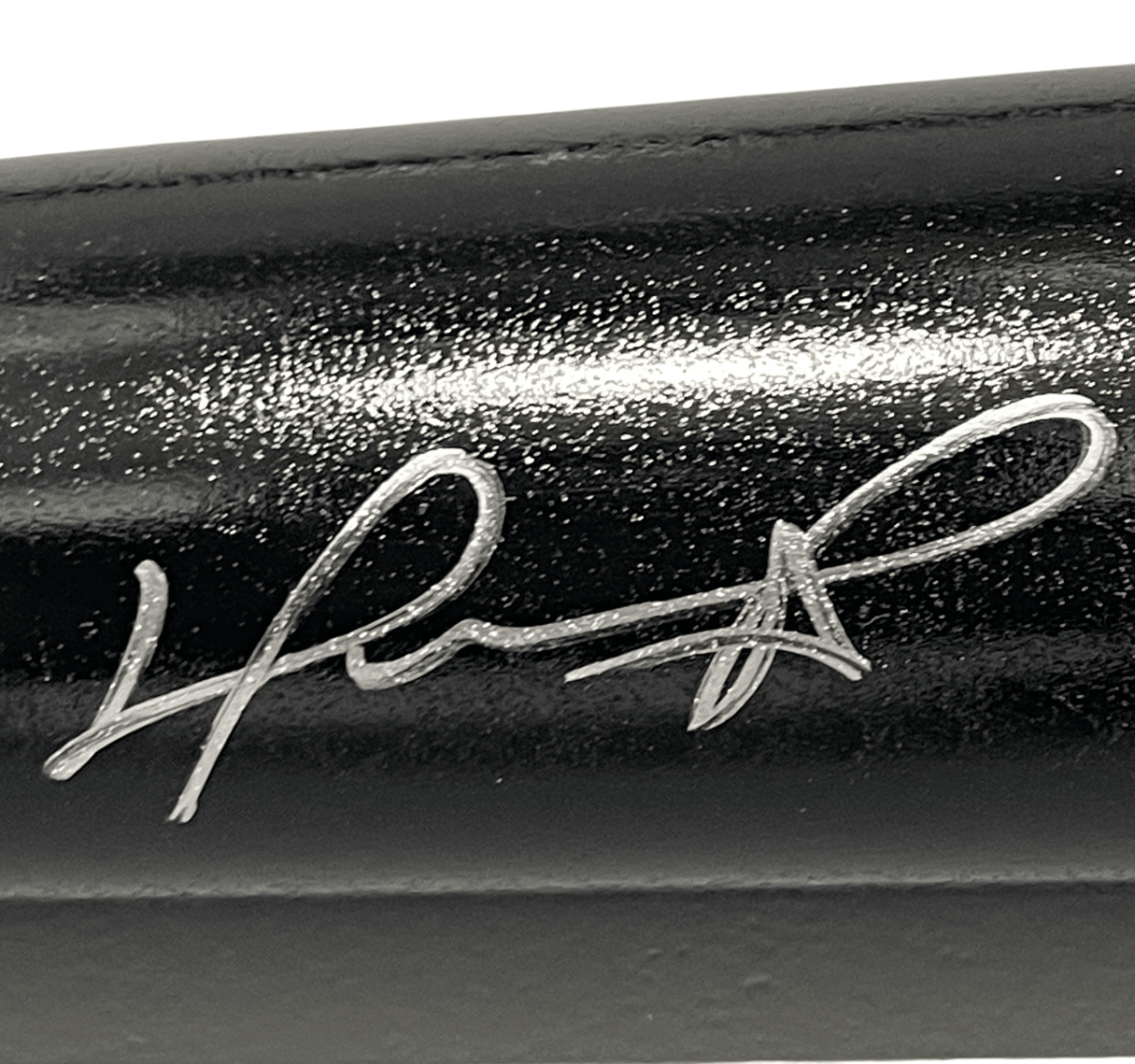 David Ortiz Signed Black Louisville Slugger Baseball Bat Beckett Witness BAS COA