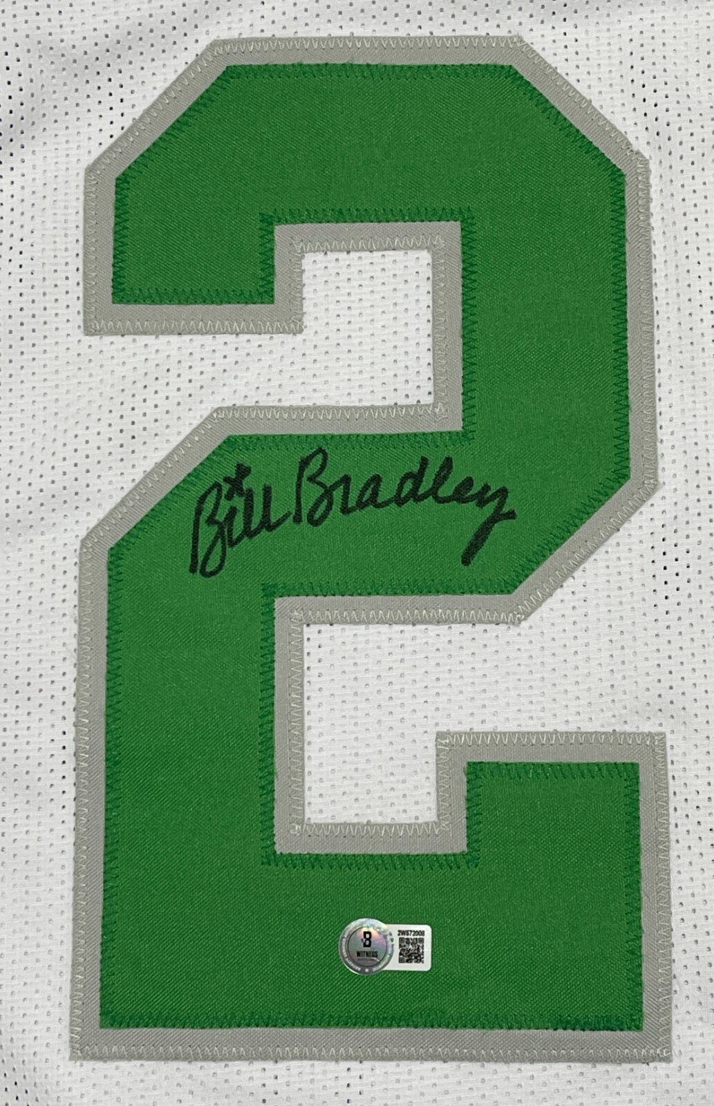Bill Bradley Signed Philadelphia Eagles Custom White Jersey Beckett Wit BAS COA
