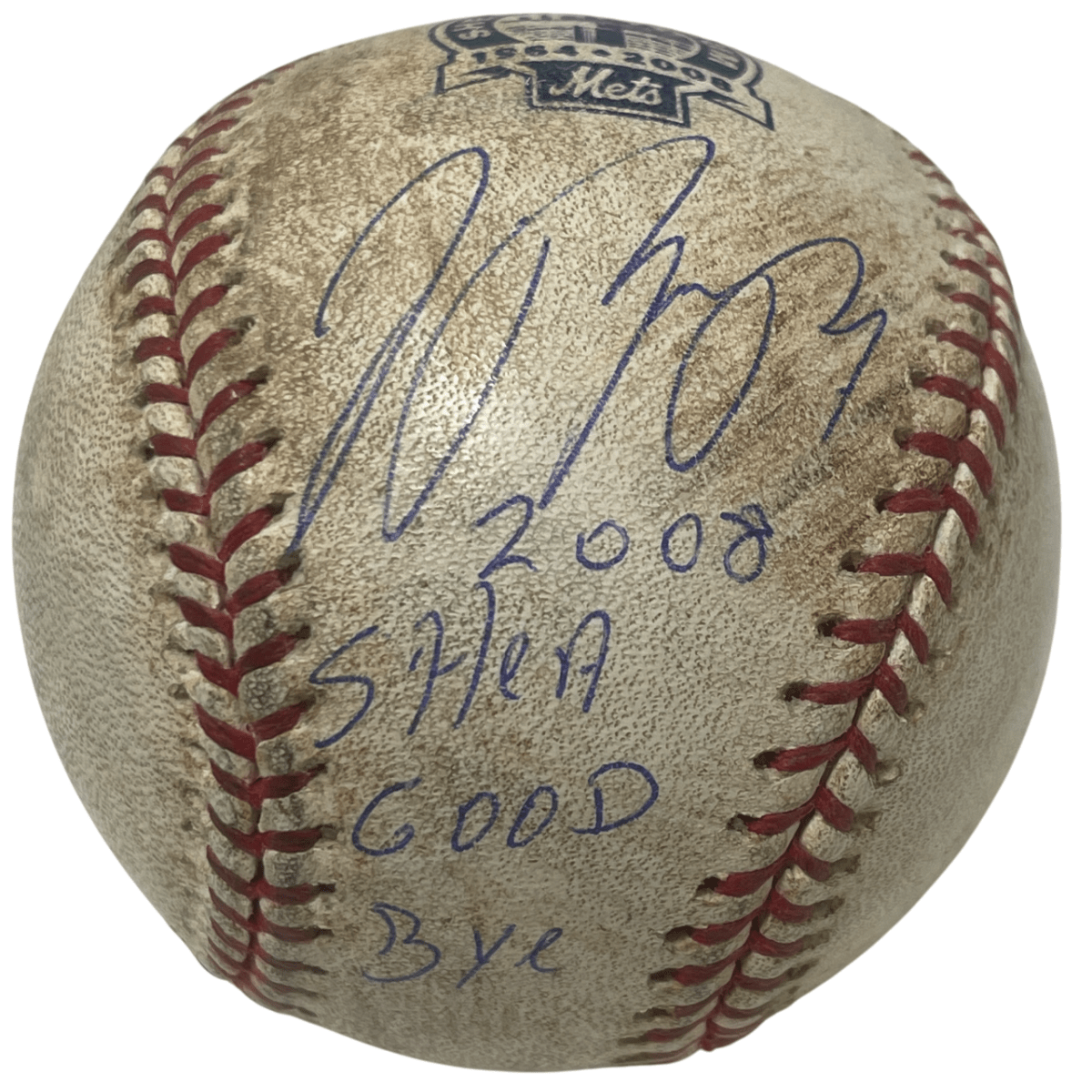 Jose Reyes Signed ROMLB Game Used Baseball Mets w/ 2008 Shea Good Bye PSA COA