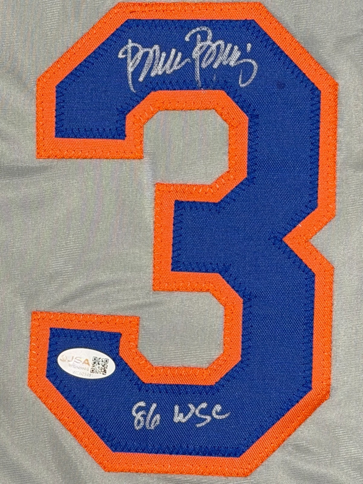 Bruce Berenyi Signed New York Mets Custom Jersey w/ 86 WSC JSA Witness COA