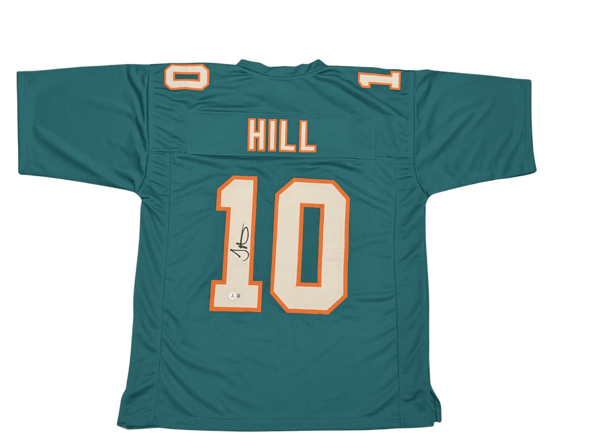 Tyreek Hill Signed Miami Dolphins Custom Jersey Beckett Witness BAS COA